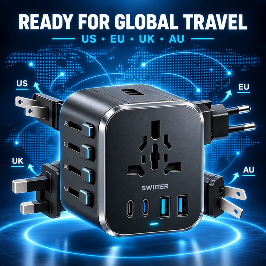SWIITER® TravelVolt Universal USB-C International Power Hub