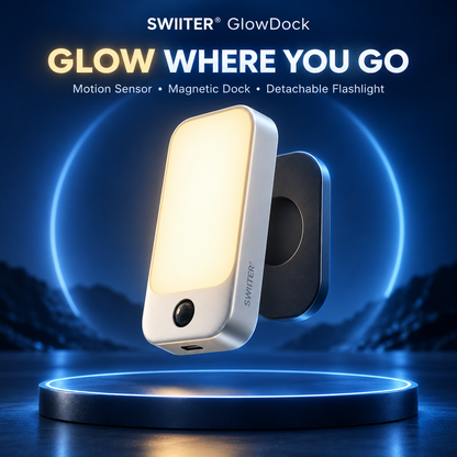 SWIITER® GlowDock Motion Sensor Night Light & Flashlight
