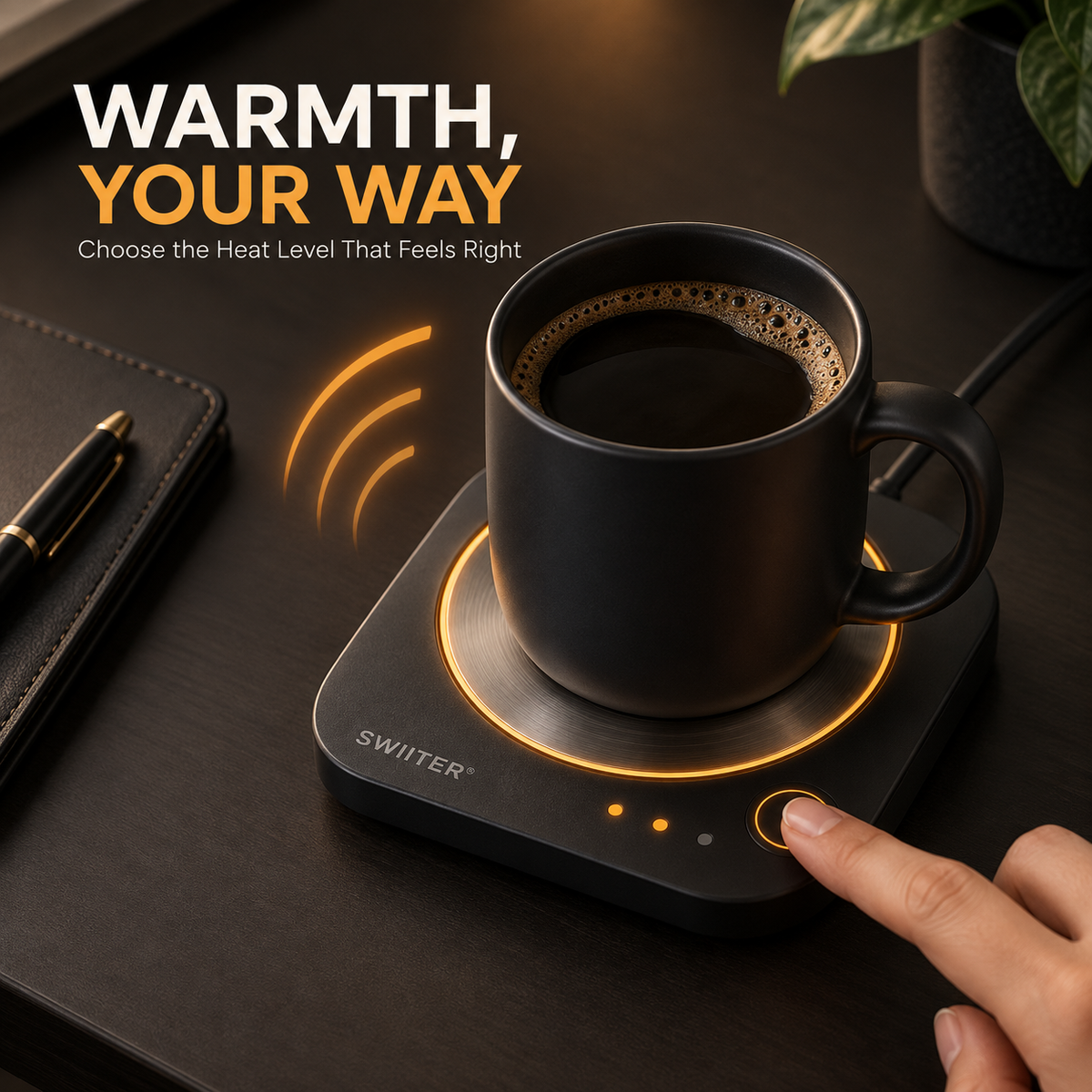 SWIITER® HeatMate USB Cup Warmer with Adjustable Heat