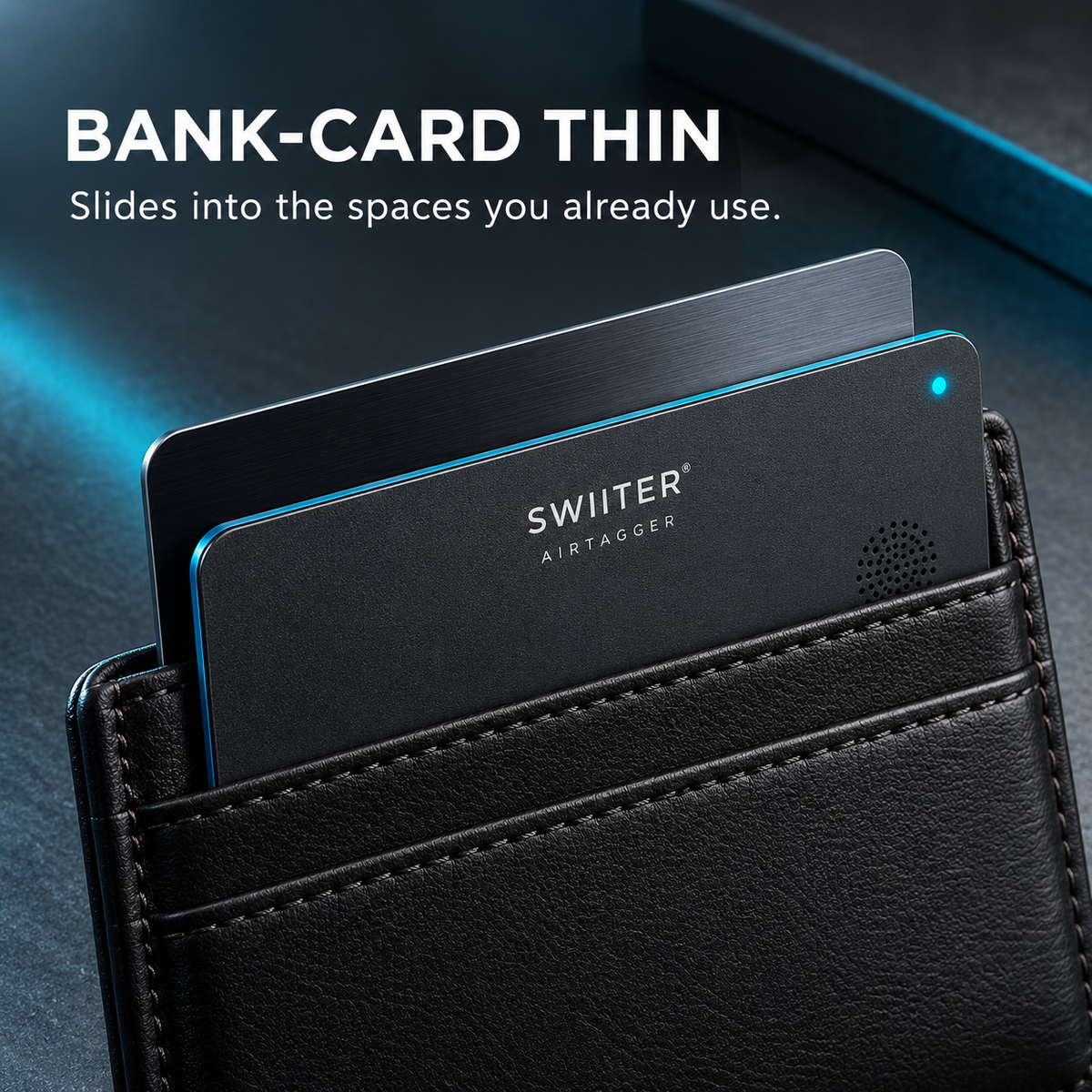 SWIITER® AirTagger Ultra-Thin Wallet Finder Card with Buzzer
