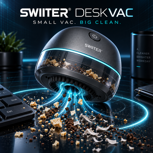 SWIITER® DeskVac Mini Cordless USB-C Desktop Vacuum Cleaner