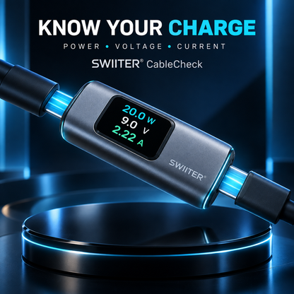 SWIITER® CableCheck USB-C Power Meter Display Adapter