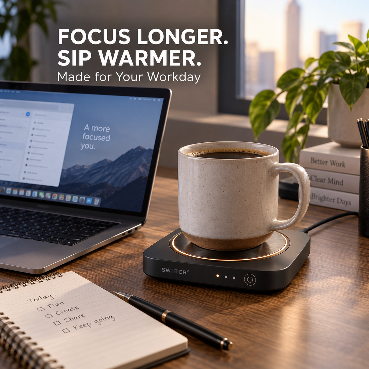 SWIITER® HeatMate USB Cup Warmer with Adjustable Heat