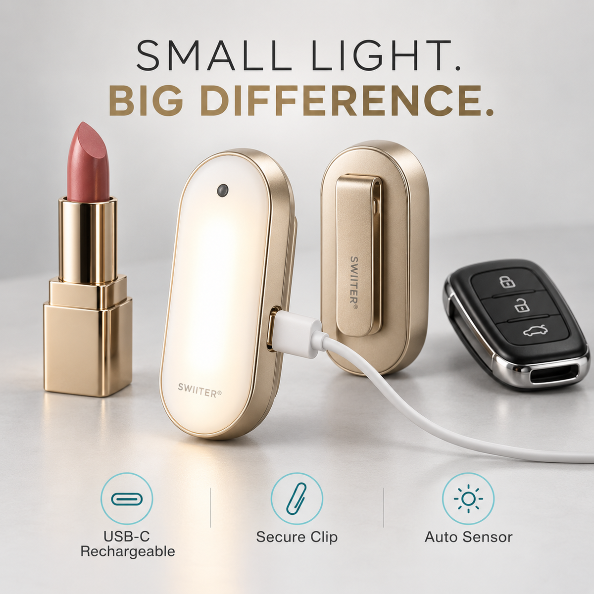 SWIITER® AutoLight Rechargeable Automatic Handbag Light