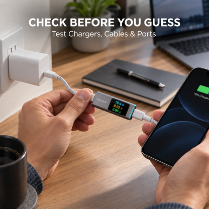 SWIITER® CableCheck USB-C Power Meter Display Adapter