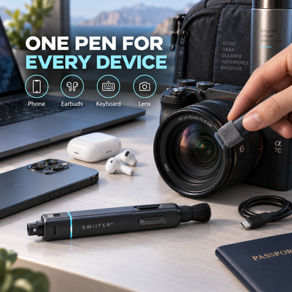 SWIITER® ScreenSweep Rechargeable 3-in-1 Cleaning Pen