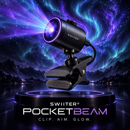 SWIITER® PocketBeam Mini Clip-On Ambient Projector Light